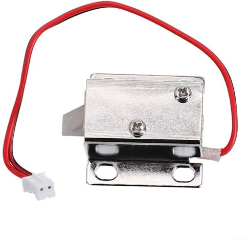 Yhenlovtt Elektrisches Schrankschloss, Magnetverschluss, 12 V, elektromagnetische Entriegelung, schräge Schnecke für sicheres Haussicherheitssystem, ultrakompaktes Design