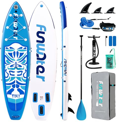 FunWater TIKI Inflatable Stand Up Paddle Board SUP Paddle Boards