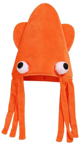 Genérico Gorro de Calamar, de Peluche, Transpirable, con Forma de Calamar | Suministros para de Disfraces de Animales Marinos - para Adultos, Niños y Niñas, Actuaciones en Escenario, Halloween,