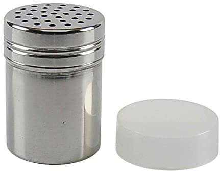 Pedrini Barattolo spargicacao in Acciaio Inox con Coperchio in plastica