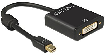 Delock Adapter mini Displayport 1.2 Stecker > DVI Buchse 4K Aktiv schwarz