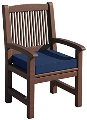 sunnypillow Cuscino per Sedia da Giardino 45 x 45 x 5cm - Spessore 5 cm - Rivestimento Rimovibile, Cuscino per Panca - Resistente e Ideale per Uso Esterno in Giardino, Terrazza, Balcone - Blu