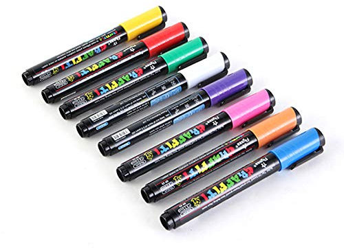 LEDGOO Acrylfarbe Marker Stifte DIY Graffiti Stift einfach zu schreiben und abzuwischen, für Holz, Keramik, Metall, Stoff, Leinwand, Papier, Glas