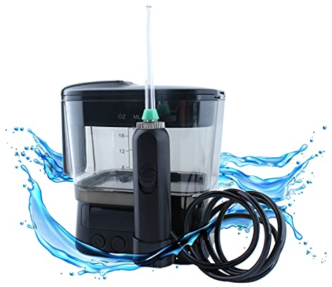 Calma Dragon Dental Irrigator YXY-880, 5 buses interchangeables, 10 réglages de pression, capacité de 600 ml, avec écran LED pour le nettoyage de la bouche, avec sac de rangement gratuit (Noir)