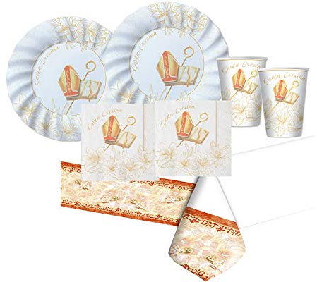 DIMAV Kit n.3 Coordinato tavola Completo per la Cresima o confermazione Addobbi Decorazioni Il Sacramento Che esprime la Discesa dello Spirito Santo