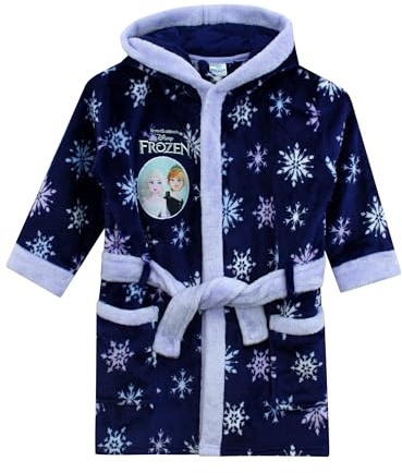 Disney Frozen Bademantel | Kinder Bademantel ELSA Und Anna | Morgenmantel Mädchen Blau 110