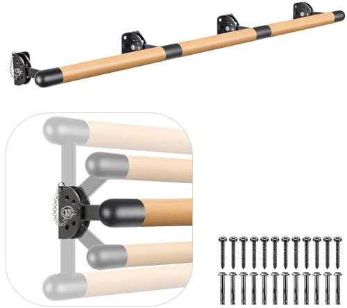 Kipika Ballettstange Freistehende Ballettstange für Zuhause, Barre, Tanzstange für Ballet, Bewegungstraining & Stretching, Höhenverstellung, 300cm lang, 4cm Durchmesser