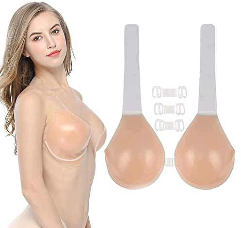 BEYT Invisilift Bra for Large Breast, Strapless Adhesive, Breast Lift, A-J Cup, Beige