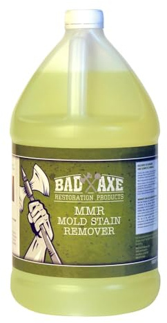 Bad Axe MMR Instant Mold Stain and Mildew Stain Remover - Professional Strength, Contractor Grade Cleaning Solution, Professional Quality Formula, Odor Removal, 1 Gallon (1)
