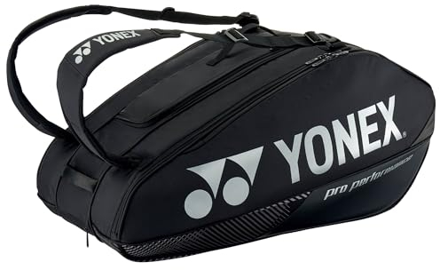YONEX Racketbag Pro 92429 Modell 2024 schwarz - Black - Premium Badmintontasche - und Tennistasche, optimaler Schutz und Stil für Profis und Enthusiasten
