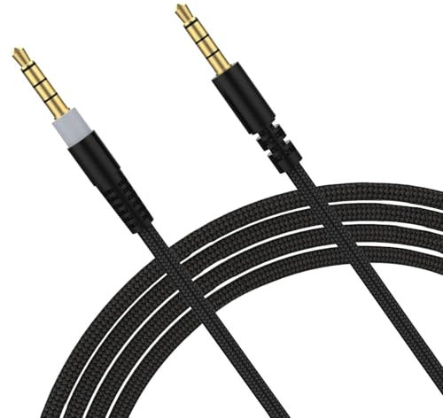 MICMXMO Cavo audio di ricambio per Kingston HyperX Cloud Alpha, Mix Flight Gaming, Logitech G933, G633, G533, G433 Cuffie, Mute Funzione, Telecomando, 1,5m