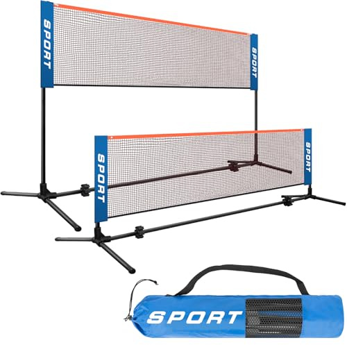 AKOZLIN Conjunto de Red de bádminton portátil, Regulable en Altura（4.1m）