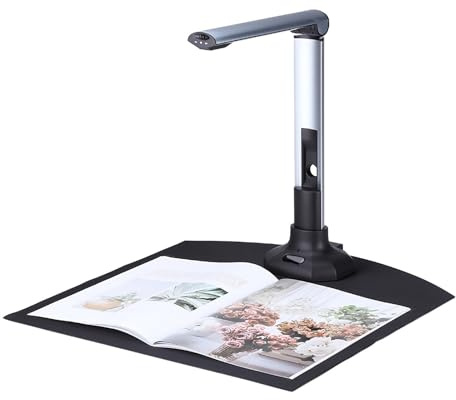 Dokumentskannrar, BK52 Bärbar bok- och dokumentkameraskanner, Capture A3 HD USB 2.0-skanner med LED-ljus for ID-kort Passböcker Vattenstämpel