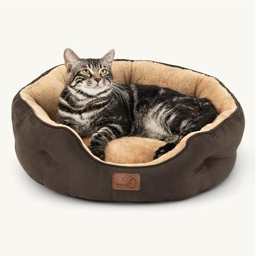 Bedsure Cat Bed for Indoor Cats Round Washable, 51x48cm