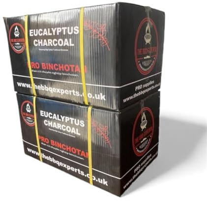 20kg Eucalyptus Binchotan Charcoal by The BBQ Experts – Restaurant-Grade Oak Wood Charcoal for BBQ, Smoking & Grilling – Long Lasting 4 Hour Burn Time