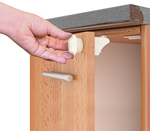 kindersicherung magnet Sicherheitsschloss 4 Magnet Schlösser und 1 Schlüssel, Nr Werkzeuge Benötigt. Magnetisches Sicherheitsschloss für Schränke und Schubladen
