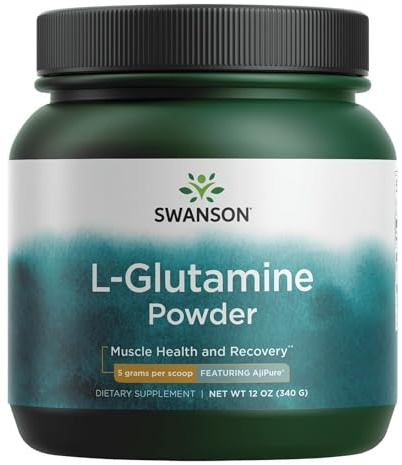 Swanson Amino Acid Ajipure L-Glutamine Powder 12 Ounce (340 g) Pwdr