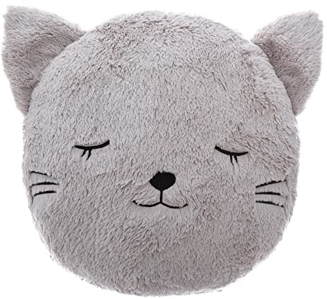 Atmosphera - Cojín Infantil Gato - Piel sintética - D28 cm