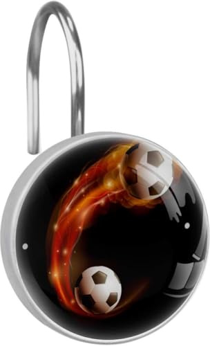 Eslifey - Ganchos para cortina de ducha, diseño de oveja y paraguas (12 unidades), acero inoxidable, Estilo03, 3.7x3.7cm