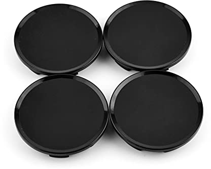 RhinoTuning 4 Stück Radnabenkappen für VW Mercedes-Benz BMW Audi Nabendeckel OD 51 mm ID 45 mm, Schwarz Radnabenabdeckung Geeignet für Rad, Felgendeckel