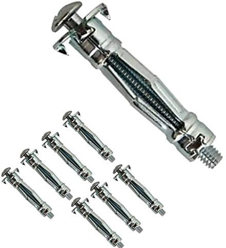 Bricoloco Tassello per cartongesso con vite combi Sistema di fissaggio in elementi cave: mattoni, calcestruzzo e muratura, cartongesso, tetti, varie misure e quantità (pinze)