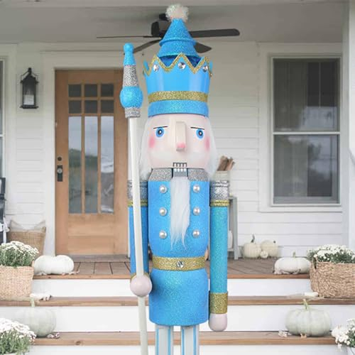 CDL 6feet/72inch Tall Life-Size Large/Giant Christmas Wooden Nutcracker King & Soldier Ornament/Doll/figures Events/ShopWindow/Wedding Party/Home & Commercial Decoration (6F-K35)