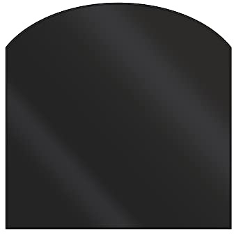 LANZZAS Bodenplatte Segmentbogen - 1000 x 1200 mm - Farbe: schwarz | Funkenschutzplatte aus Metall