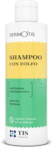 TIS Shampoo ANTIFORFORA con Zolfo - Riduce Squame e Forfora, Dermatite Seborroica, Deterge Rinforza Capelli Grassi, Cuoio Capelluto con Seborrea, Rinforzante Contro Caduta, Stimola Ricrescita 100ml