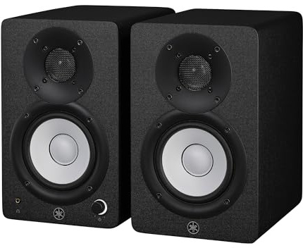 Yamaha HS4 Studio Monitors (Black) – Compact 2-Way Powered Speakers with Advanced Sound Control and Versatile Connectivity for Music Production and Video Editing