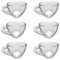 6x Tazzine da Caffè in Vetro Trasparente con Manico da 70ml, Capacità 7 cl, Modello Brasile per Espresso, Riutilizzabili e Lavabili in Lavastoviglie, ideali per bar, casa, ristorante