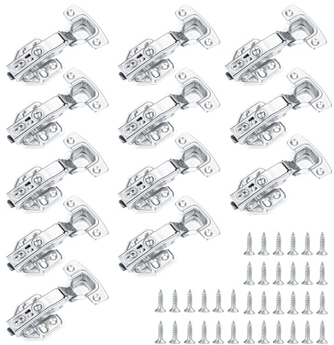 12 Pcs Kitchen Units Door Hinges, Soft Close Cupboard Door Hinges