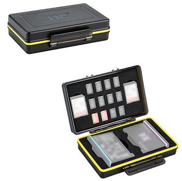 JJC Batteria Custodia per Insta360 X4 X3 Batteries, X4 Batteria Impermeabile SD TF Memoria Scatola Schede, Portatili Micro SD Schede Protettivo Organizzatore per Insta360 X4 Fotocamera Accessori