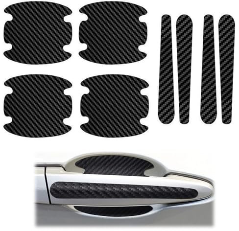 Car Door Handle Protectors,8 Pcs Car Door Handle Protective Film Auto Doo/r Handle Protective Film Ca/r Doo/r Handle Scratch Protector Black Sticker Protector Anti-Scratches Doors Side Handle Guard