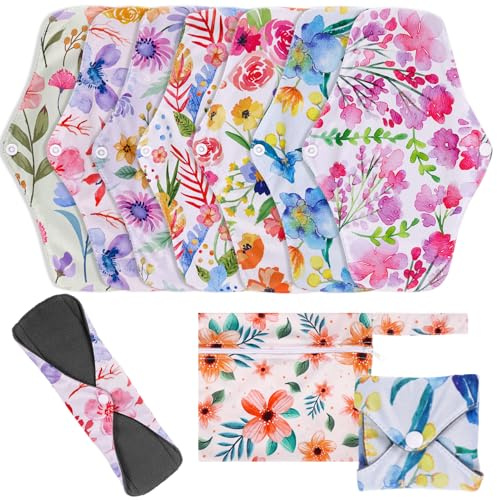 XEPST 7 Pezzi Salvaslip Lavabili, Assorbenti Riutilizzabili Lavabili, pProteggi Slip Incontinenza Donna Salvaslip Lines