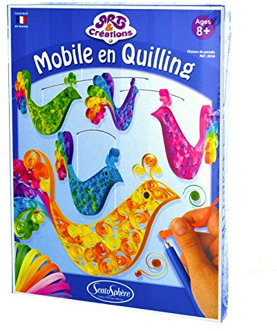 Sentosphère - 3902050 - Kit d'Activité - Mobile en Quilling - Oiseaux