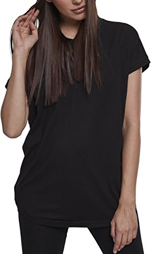 Urban Classics Damen Ladies Sleeveless Jersey Hoody T-Shirt, Black, L