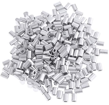 Fenteer 100x Quetsch-Hülsen Angeln Crimps für Stahlvorfächer Zum Hechtangeln, Zanderangeln & Barschangeln, Raubfischvorfach Bauen, 1,5 mm