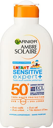 Garnier Ambre Solaire - Lait Enfant Resisto - Haute Protection FPS 50+ - Sensitive Expert+ - 200 ml