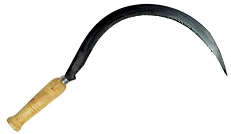 Handsichel Zähne Sichel Sense Sensensichel Holzgriff Rundsichel Gebogen TMX