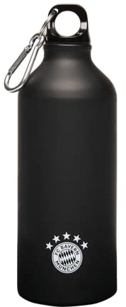 FC Bayern München Trinkflasche | Aluminium | Schwarz | 0,6l