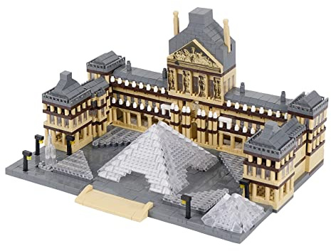 LULUFUN Louvre Building Block Set, World Famous Architecture Model Toys, Micro Mini Blocks Kit for Hobbyists, Gift for Adults and Children 3377pcs