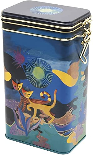 MediMuc Fridolin – Lata de café, lata de té, en relieve y lacado, artista: Rosina Wachtmeister diseño: Wonderland – Dimensiones: 11 × 18 × 7,4 cm Volumen aprox. 1,5 L