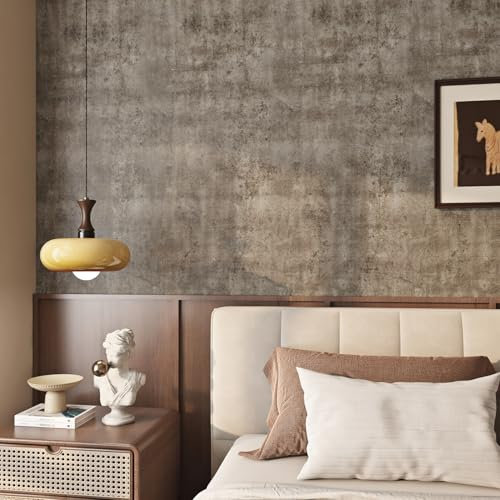 Livelynine Papel Pintado Autoadhesivo Efecto Hormigón Marron 40CMx5M Papel Adhesivo Pared Baño Lavable Papel Pared Autoadhesivo Dormitorio Papel Para Forrar Muebles de Cocina Papel Tapiz Habitacion