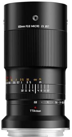 TTARTISAN 100mm F2.8 Macro 2X Obiettivo della Fotocamera per Fuji GFX Mount Full Frame Messa a Fuoco Manuale Lens per Fotografia in Miniatura