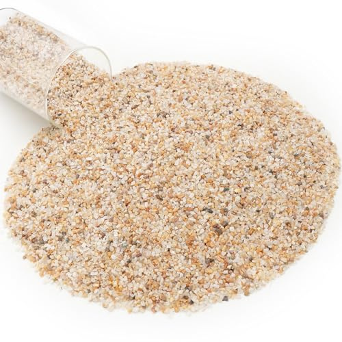 NUPICK 1-3mm Coarse Sand for Plants, 10lb Horticultural Grit for Aquariums, Succulents, Desert Silica Sand for Cactus, Decorative Gravel for Vases Filler, Gold Grit for Bonsai, Landscaping
