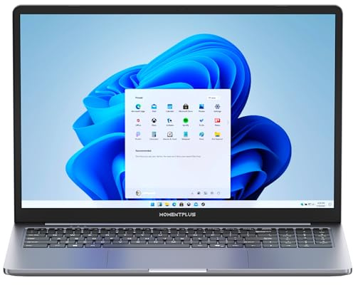 MOMENTPLUS VIE16 16 Laptop | 16GB DDR4 512GB NVMe SSD | Laptops Computer with N95 Processor (Up to 3.40 GHz) | Backlit Keyboard | TYPE-C | Wi-Fi 5 | Bluetooth 5.0 | 2xUSB 3.0 | Webcam