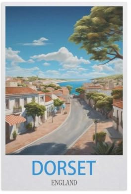 Jigsaw Puzzle 1000 Piece，Dorset England，Adult Puzzle DIY Kit Wood Puzzle Modern Home Decor Unique Gift（75x50cm）-AI50