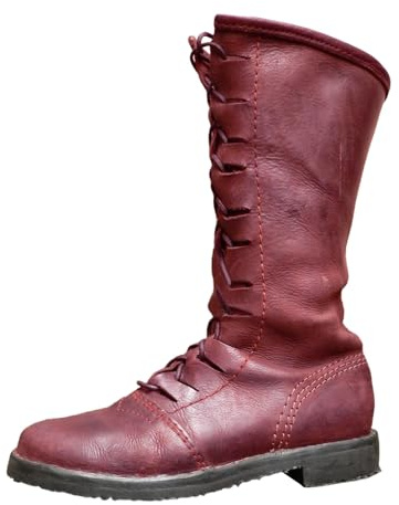 LCpddajlspig Stivali da cowboy da uomo in pelle: stivali da cowboy, stivali da cowboy, classici per costume tradizionale tradizionale, comodi stivali in pelle, stivaletti alti Western Cow Boy scarpe