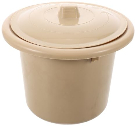 COLLBATH Vomit Bucket: Toilet Pot - Thickened Plastic Adult Night Potty with Lid - Portable Bedside Urinal Bucket for Home Elderly Adult