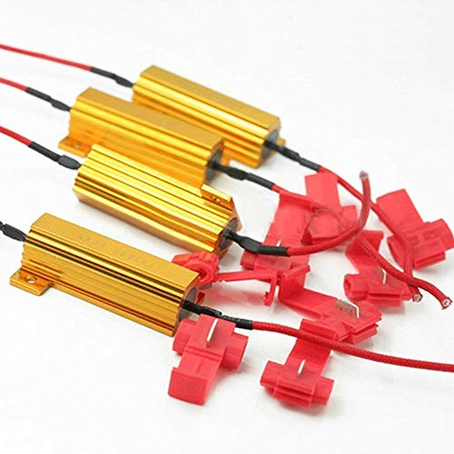 Mintice 4 Piezas Resistencia de Carga Automóvil 50W Bombilla de 6 Ohmios Corrección de Destello Intermitente Hiper Señal de Giro Error Reparación
